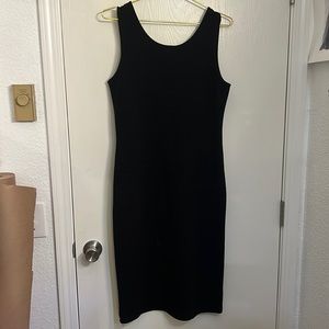 Stretch sweater sleeveless black dress XL